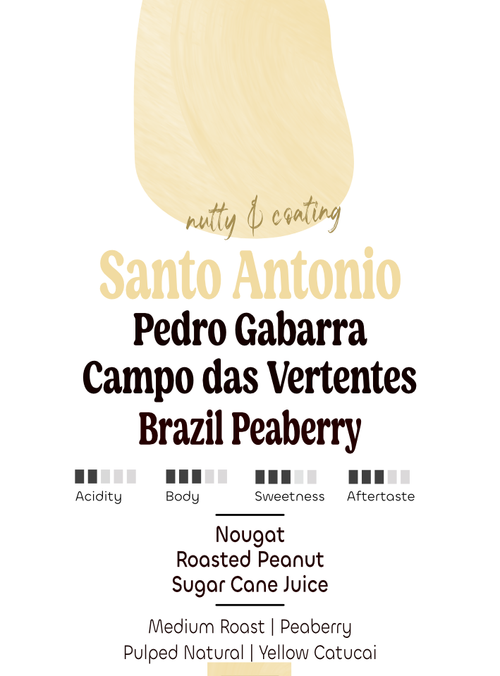 Brazil Peaberry: Pedro Gabarra, Santo Antonio